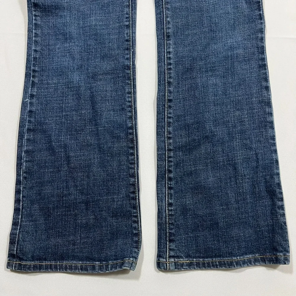 Y2K Levis 547 Platinum Flare Mid Rise Jeans Stretch Denim Flap Pocket Women's 12